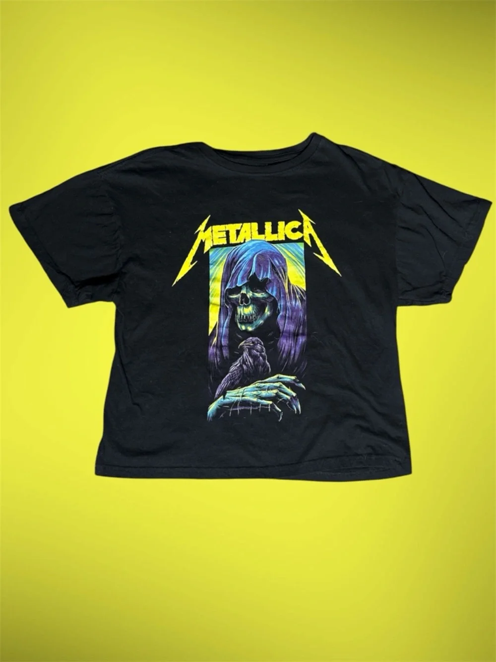 Metallica Black Graphic Short Sleeve Tee Death Ripper - Womens XS - Picture 2 of 3